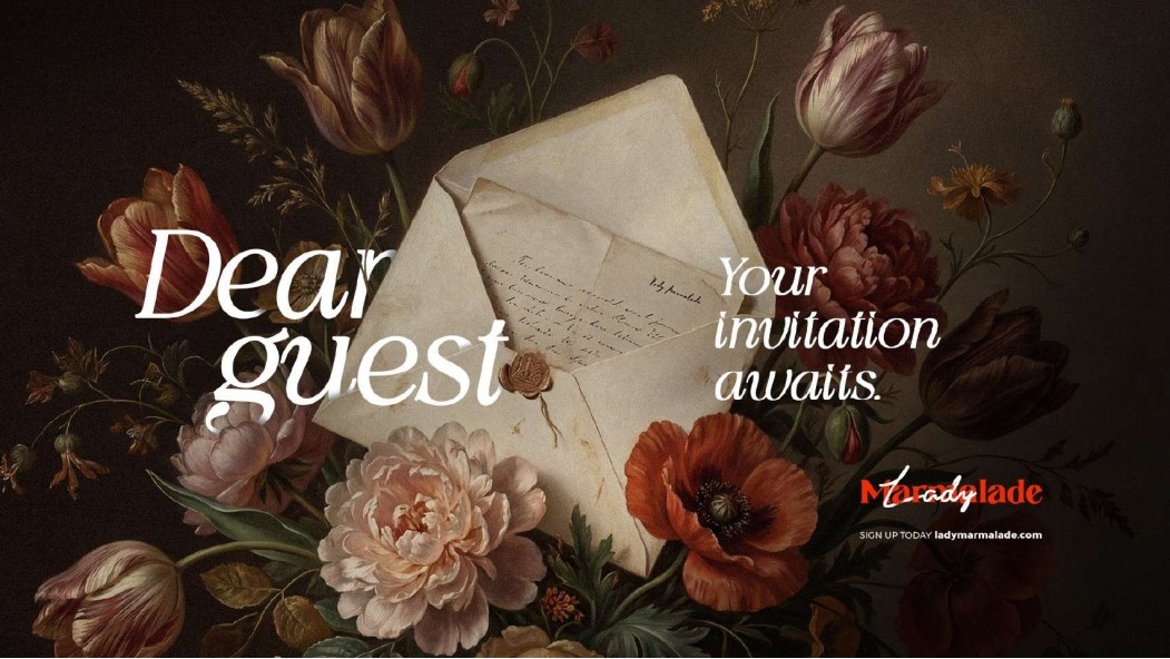 Lady Marmelade invitation campaign artwork